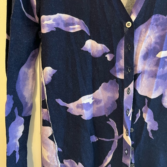 martin osa sweater Cardigan Size S Floral Purple Multi Colored - Picture 3 of 5